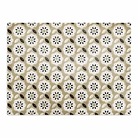 Mod Gold Flower 18" x 14" Cotton Twill Placemat