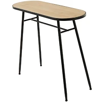 30" Brown Metal Industrial Console Table