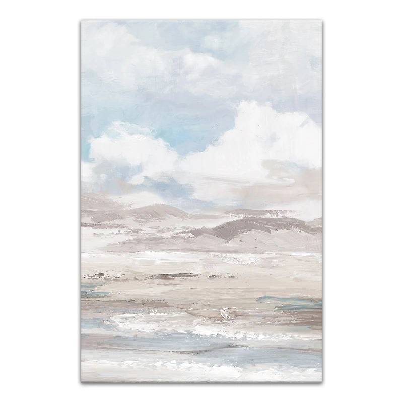 Neutral Blue Landscape 24" x 36" Canvas Wall Art