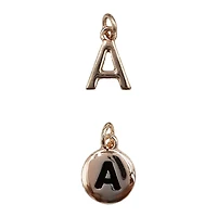 12 Packs: 2ct. (24 total) Charmalong™ Rose Gold Plated Letter Charm by Bead Landing™