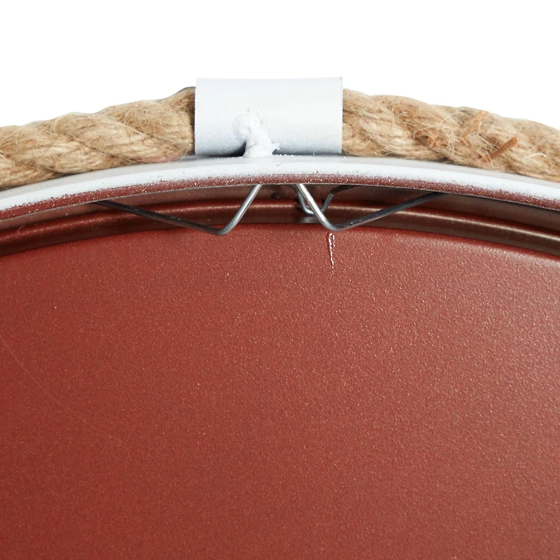 Turquoise Coastal Metal Wall Clock