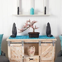 15" Potted Cherry Blossom Bonsai Silk Tree