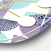 Designart 'Retro Geometric Design Iv Mid-Century Modern Wall Clock