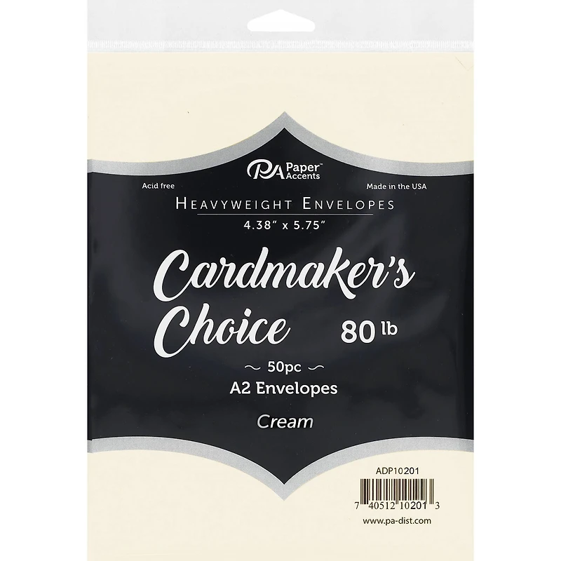 PA Paper™ Accents Cardmaker's Choice A2 Cream Heavyweight Envelopes, 50ct.
