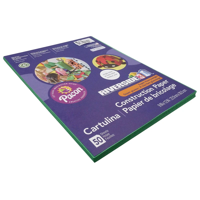Pacon® Riverside 3D™ 9" x 12" Green Construction Paper