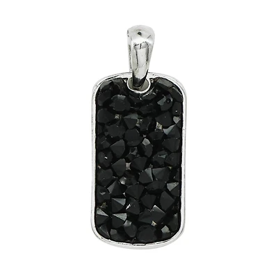 Black Textured Dog Tag Pendant by Bead Landing™