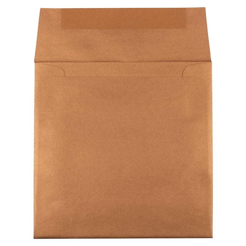 JAM Paper 6.5" x 6.5" Copper Stardream Metallic Invitation Envelopes, 25ct.