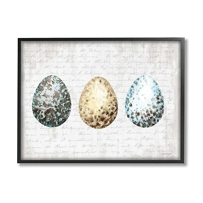 Stupell Industries Robin Eggs Ornamented Farm Confectionary Scripture Background Framed Giclee Art