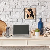 Stupell Industries Woman With Peach Earring Black Framed Wall Art