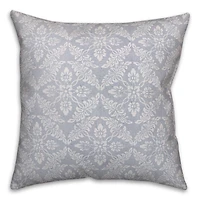 Medallion Blues Throw Pillow