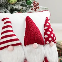 Glitzhome® 3D Heavy Knitted Gnome Pillow