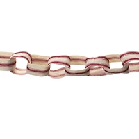 5ft. Red & Ivory Fabric Chain Garlands, 2ct.