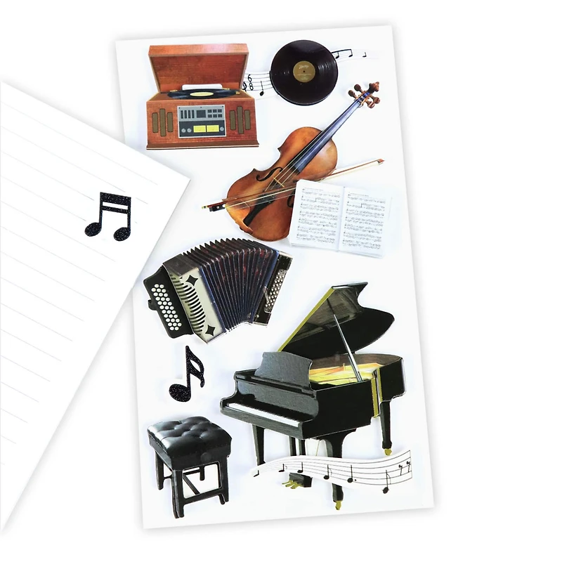 Record Player Dimensional Stickers by Recollections™