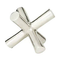 10.5" Silver Aluminum Jack Abstract Sculpture