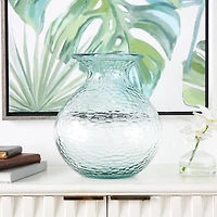 13" Clear Recycled Glass Vase