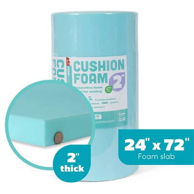 Fairfield™ Cushion Foam Slab, 24" x 72" x 2"