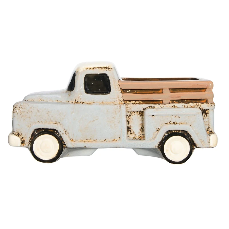 Hello Honey® 10" Gray Stoneware Truck Container