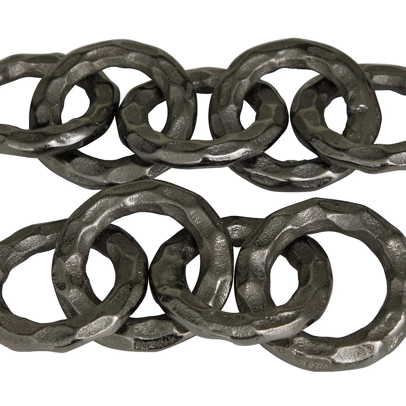 CosmoLiving by Cosmopolitan 12.8" Black Aluminum Chain Sculpture Set