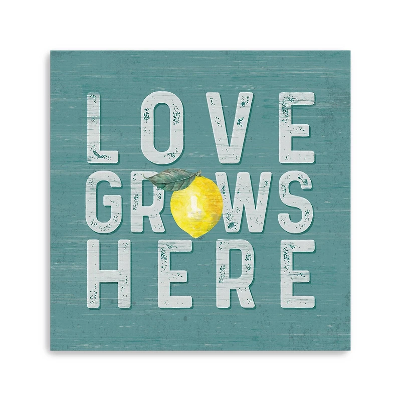 Happy Thoughts VI On Teal Canvas Giclee