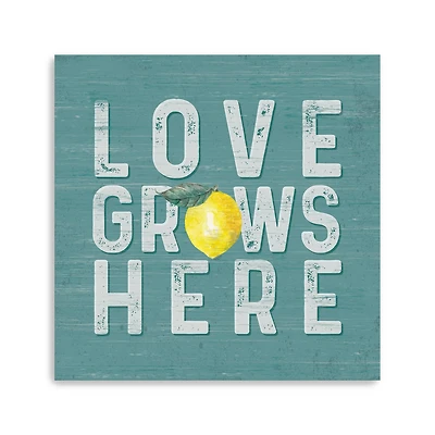 Happy Thoughts VI On Teal Canvas Giclee