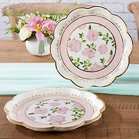 9" Pink Tea Time Whimsy Premium Paper Plates, 16ct.