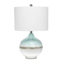 Lalia Home Bayside Horizon 24" Table Lamp with Fabric Shade