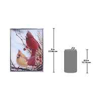 Design Toscano Windy Cardinal Birds Art Glass