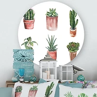 Designart - Flowers In A Pot Cacti and Succulents