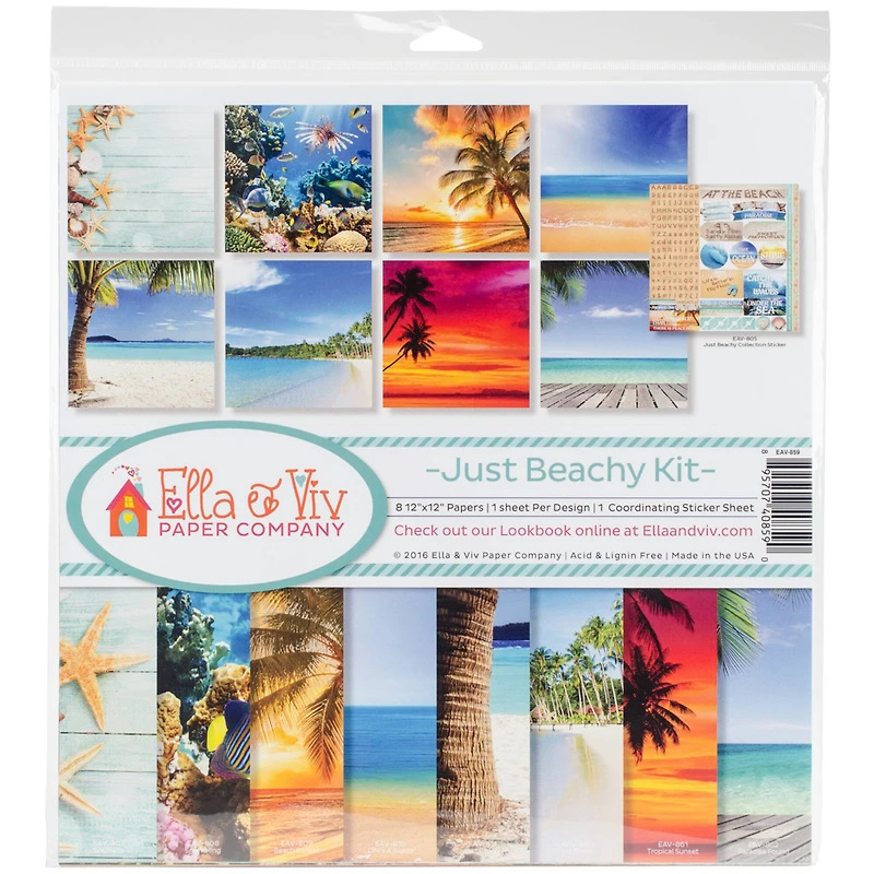 Ella & Viv Collection Kit 12"X12"-Just Beachy