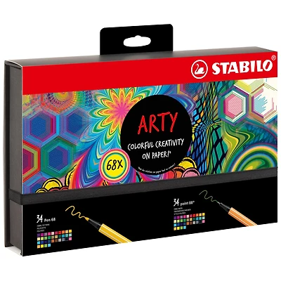STABILO® 68-Piece ARTY 34 point 88 & 34 Pen 68 Hero Set