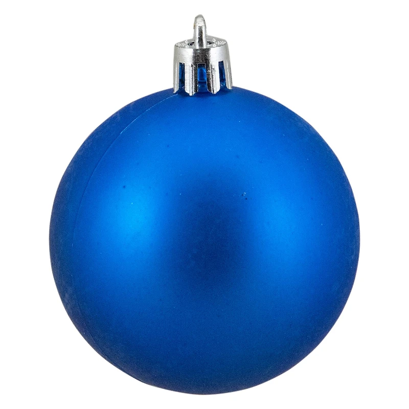 60ct Matte Lavish Blue Shatterproof Ball Ornaments