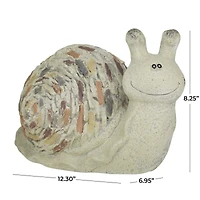 Grey Polystone Farmhouse Garden Sculpture 8" x 12" x 7"