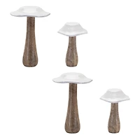 Wood Mushroom Décor Set