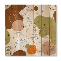 Designart - One Line Portrait of Afro American Women III