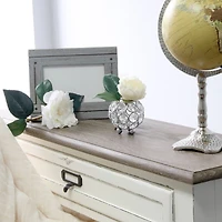 Elegant Designs™ Chrome Crystal Circular Bowl Candle Holder