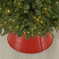 Glitzhome® 22" Christmas Painted Red Metal Tree Collar