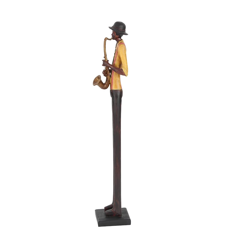 24" Eclectic Musician Sculpture Set