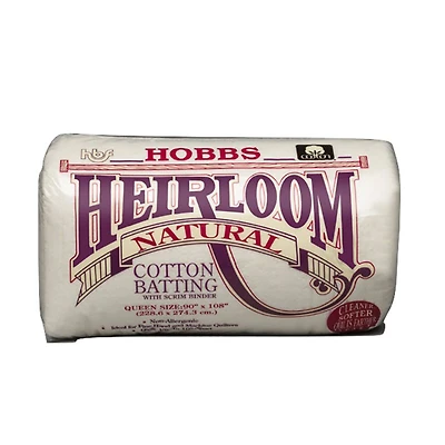 Hobbs Heirloom® 100% Natural Cotton Batting, 90" x 108"