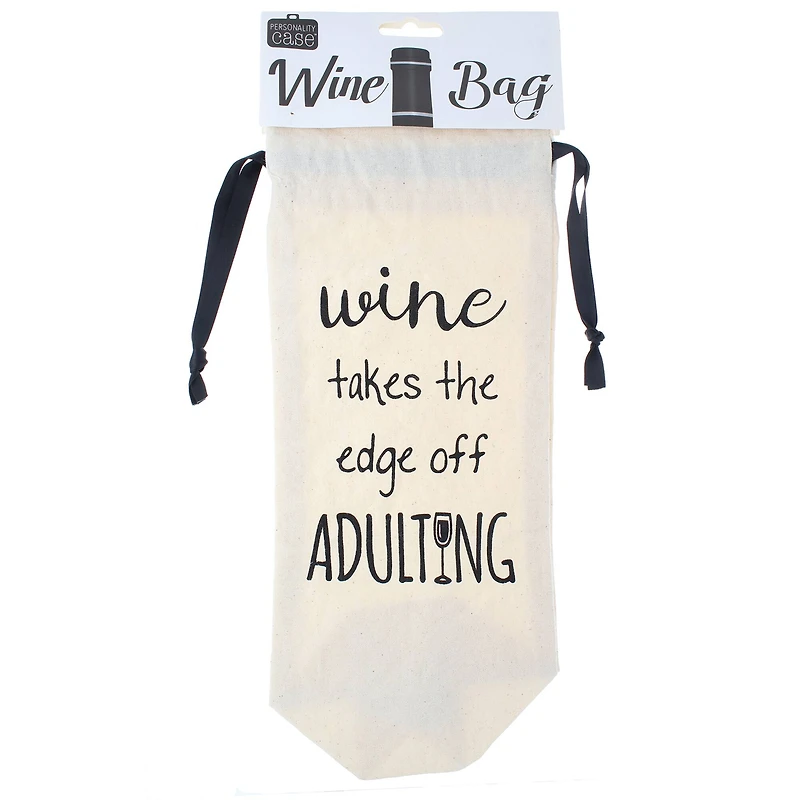 Personality Case™ Adulting Canvas Wine Bag
