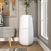 30" Tall White Floor Vase