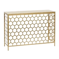 Gold Metal Contemporary Console Table 30" x 42" x 14"