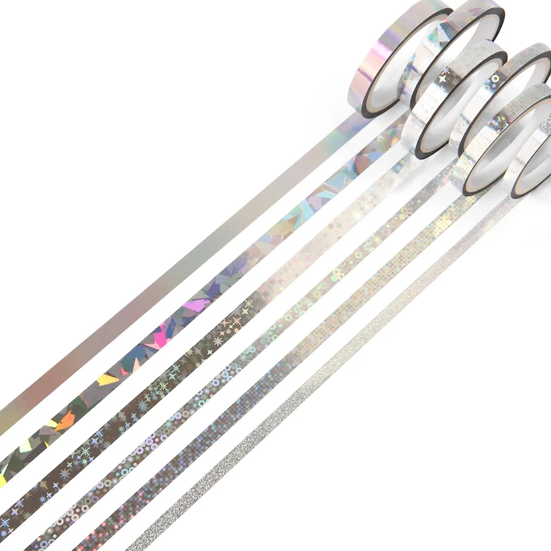 12 Packs: 6 ct. (72 total) Holographic Foil Crafting Washi Tapes by Recollections™