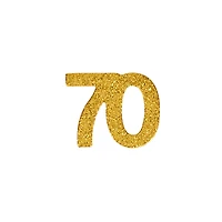 2" Gold 70 Glitter Confetti, 20ct. by Celebrate It™