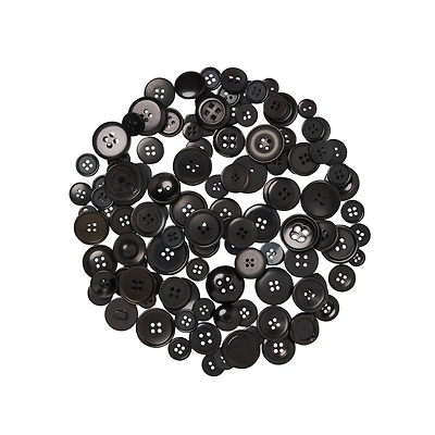 Black Buttons Value Pack By Loops & Threads®
