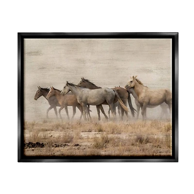 Stupell Industries Galloping Horse Herd Countryside Floater Framed Art
