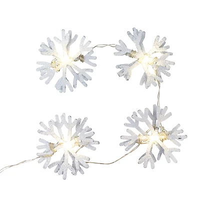15ct. Warm White LED Metal Snowflake Icon String Lights by Ashland®