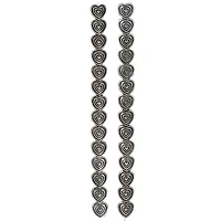 12 Pack: Silver Plated Carved Heart Beads, 6mm by Bead Landing™