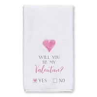 Valentine Check Yes or No Tea Towel - Set of 2