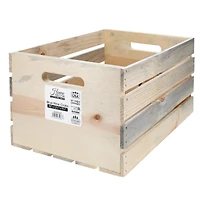 Home Décor by Leisure Arts® Blue Pine Wood Crate