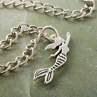 Charmalong™ Antique Silver Plated Mermaid Charm by Bead Landing™